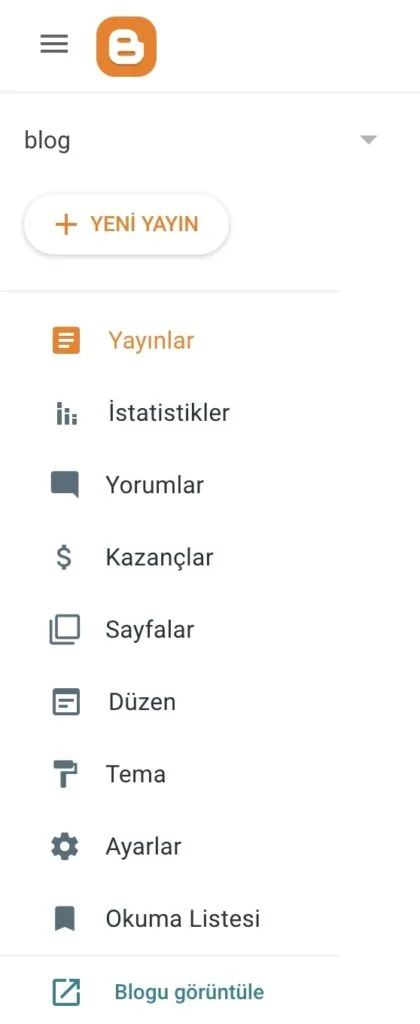 Blogger Kullanıcı Paneli 2