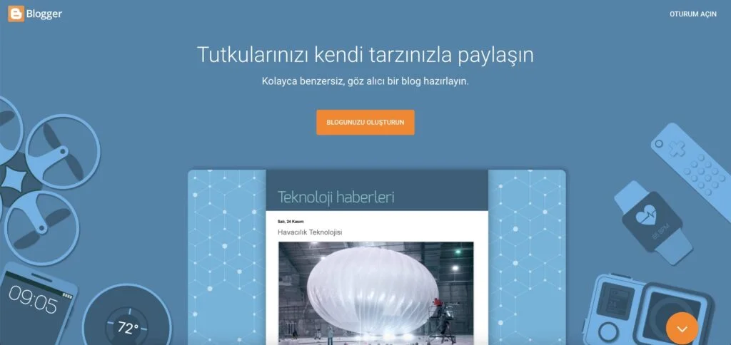 Blogger Hesap Açma